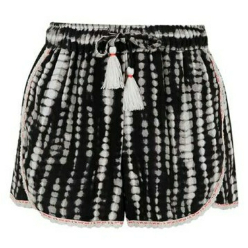 💕 TOPSHOP CROCHET TRIM TIE-DYE SHORTS - Picture 8 of 8